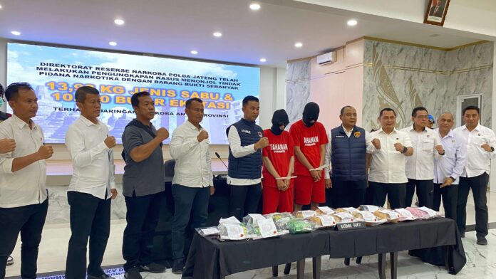 Polda Jateng Berhasil Bongkar Penyelundupan Narkotika dengan Barang Bukti 13,92 kg