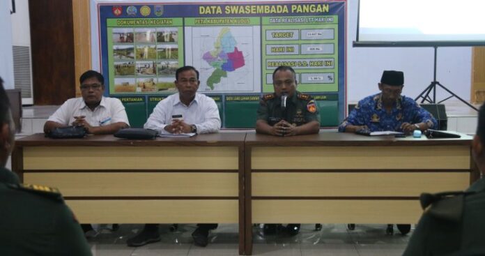 Dandim 0722_Kudus Selenggarakan Sosialisasi Percepatan Penyerapan Gabah Petani Sesuai HPP