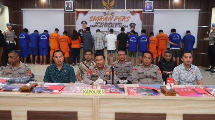 Penggerebekan Kampung Narkoba di Lombok Barat Tiga Tersangka Ditangkap dan Uang Puluhan Juta Disita