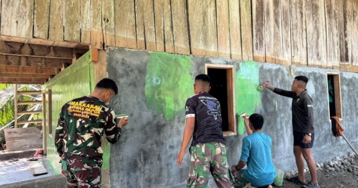 Renovasi RTLH dalam Program Fisik TMMD Ke-123 Kodim 1427_Pasangkayu Hampir Selesai