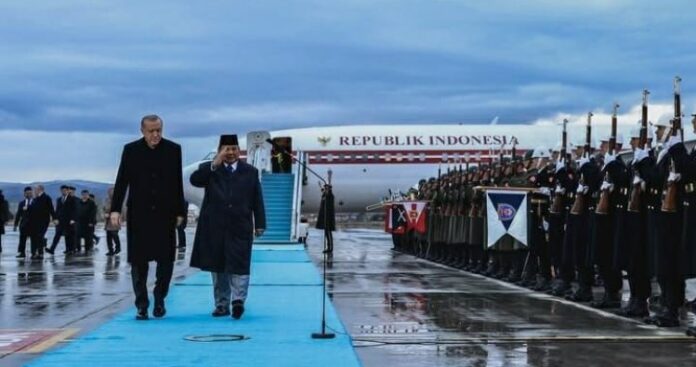 Athan RI Untuk Turki Sambut Kedatangan Presiden Prabowo Subianto