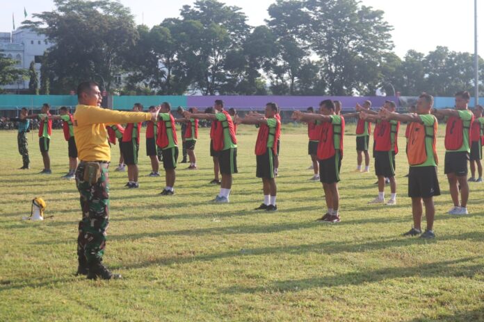 Jajaran Kodim 0709_Kebumen ikuti Tes Kesegaran Jasmani