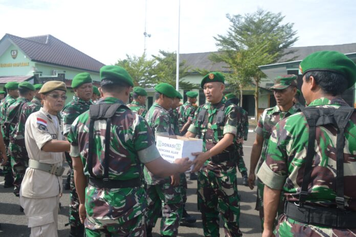 Personil Kodim 0603_Lebak Galang Donasi Korban Bencana Myanmar