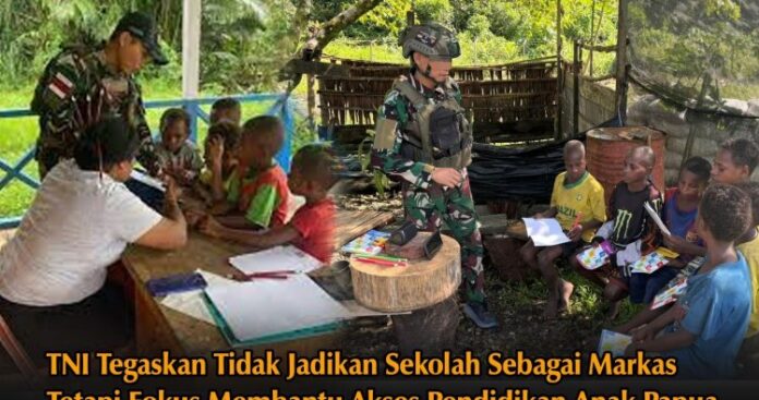 Bukan Markas, Tapi Harapan TNI Hadir di Sekolah Papua