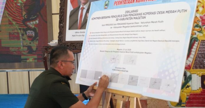 Dandim Hadiri Peluncuran dan Dialog Percepatan Pembentukan Koperasi Desa Merah Putih