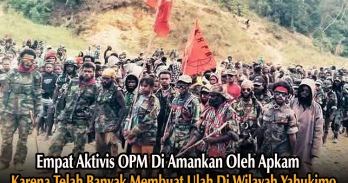 Empat Aktivis Separatis Ditangkap di Yahukimo