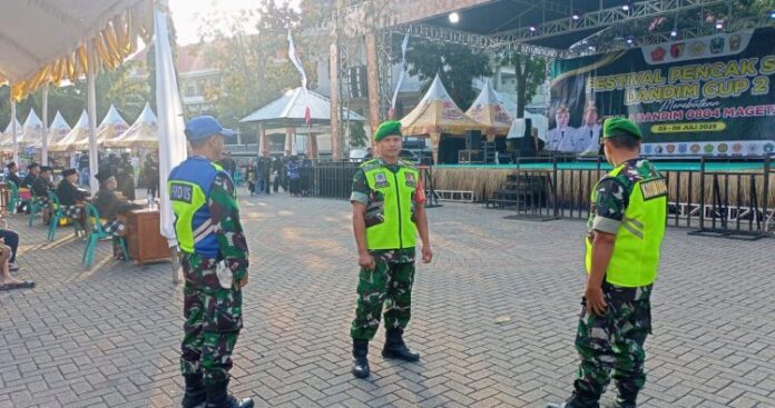 Koramil Laksanakan Pemantauan dan Pengamanan Festival Pencak Silat
