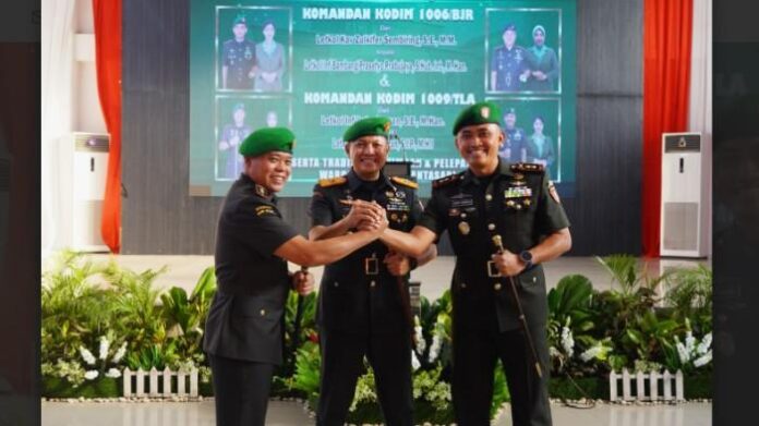 Korem 101Antasari menggelar sertijab dua komandan kodim sekaligus, yakni Dandim 1006 Banjar dan Dandim 1009 Tanah Laut, dipimpin oleh Danrem 101 Antasari, Brigjen Ilham Yunus