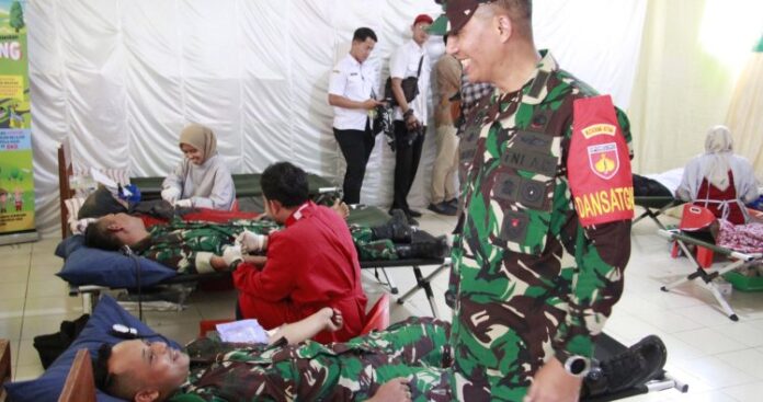 TNI Sumbang Kehidupan Donor Darah TMMD 125 Wujud Nyata Kepedulian Sosial di Temanggung