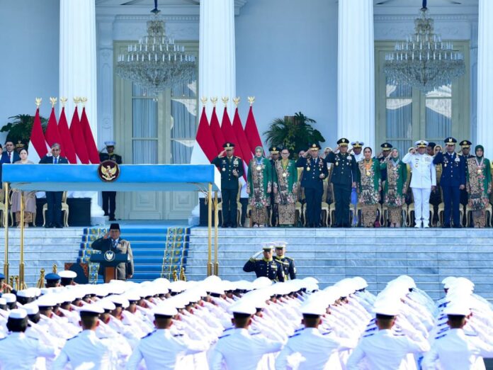 Upacara Prasetya Perwira TNI dan Pelantikan Perwira Polri tahun 2025 yang dipimpin langsung oleh Inspektur Upacara Presiden RI Prabowo Subianto