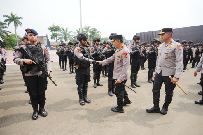 Kapolri Jenderal Pol Listyo Sigit Prabowo menghadiri launching patroli maung presisi Polda Banten