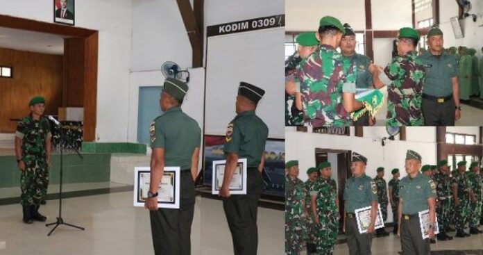 Kodim 0309_Solok Gelar Tradisi Pindah Satuan